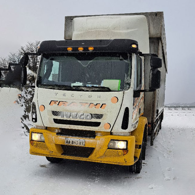 Hacemos entregas en todo el pais. En este caso en Ushuahia con temperaturas bajo cero en invierno.